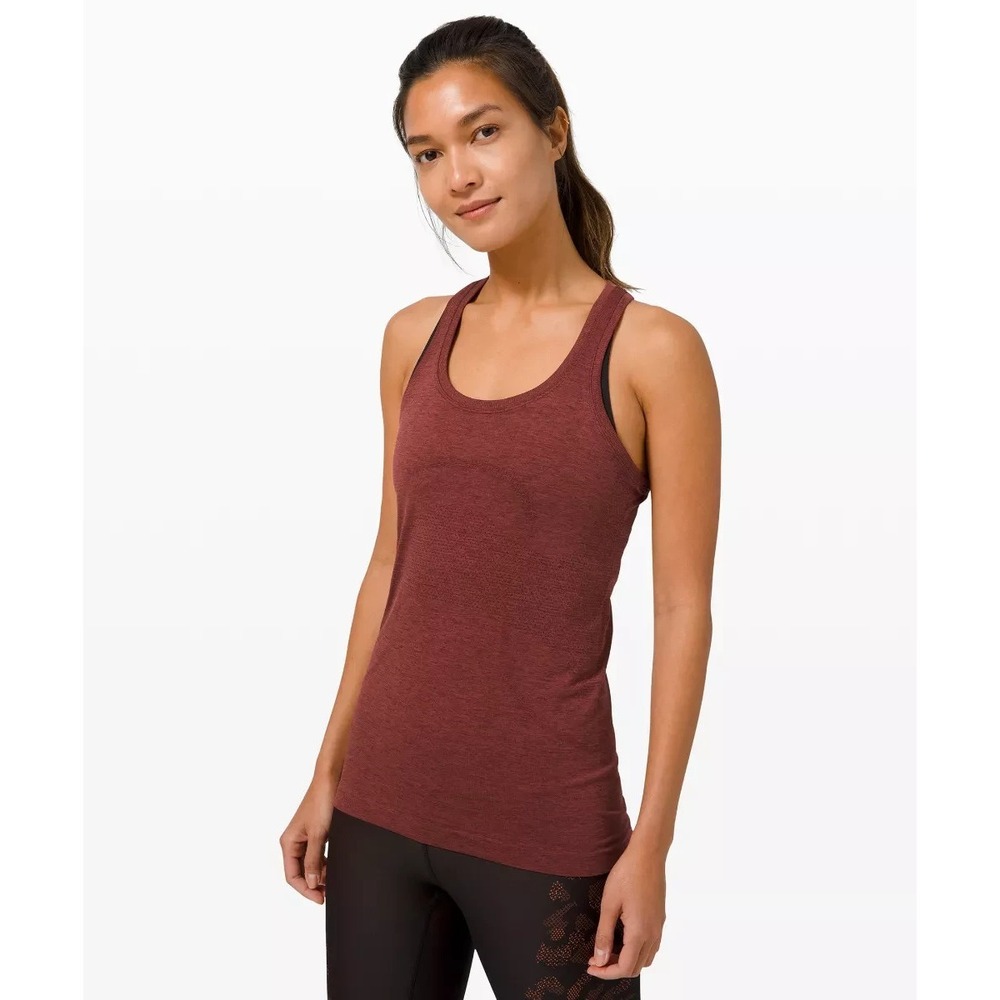 Lululemon Swiftly Tech Tank Top 2.0 Women's 10 Red Racerback Silverescent Active